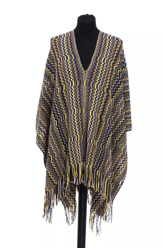 Multicolor Wool Women Poncho - SEHABRANDS