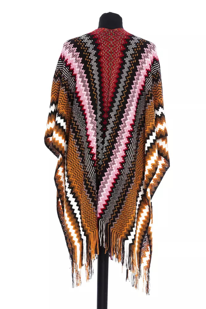 Multicolor Wool Women Poncho - SEHABRANDS