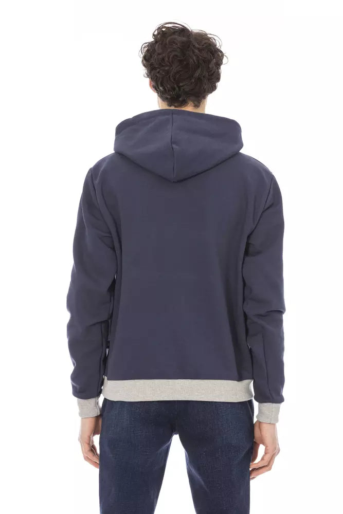 Blue Cotton Men Sweater - SEHABRANDS