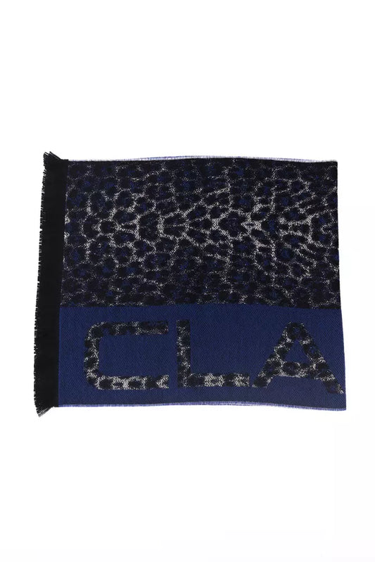 Blue Wool Men Scarf - SEHABRANDS