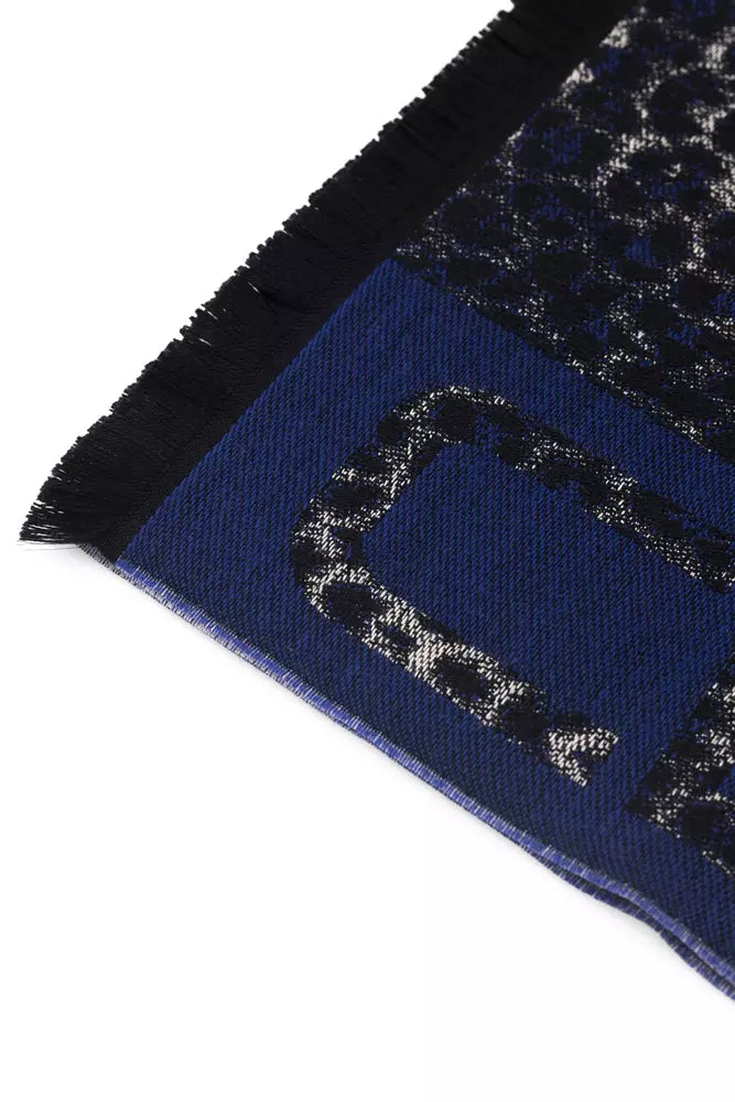 Blue Wool Men Scarf - SEHABRANDS