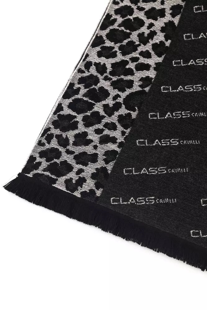 Black Wool Men Scarf - SEHABRANDS