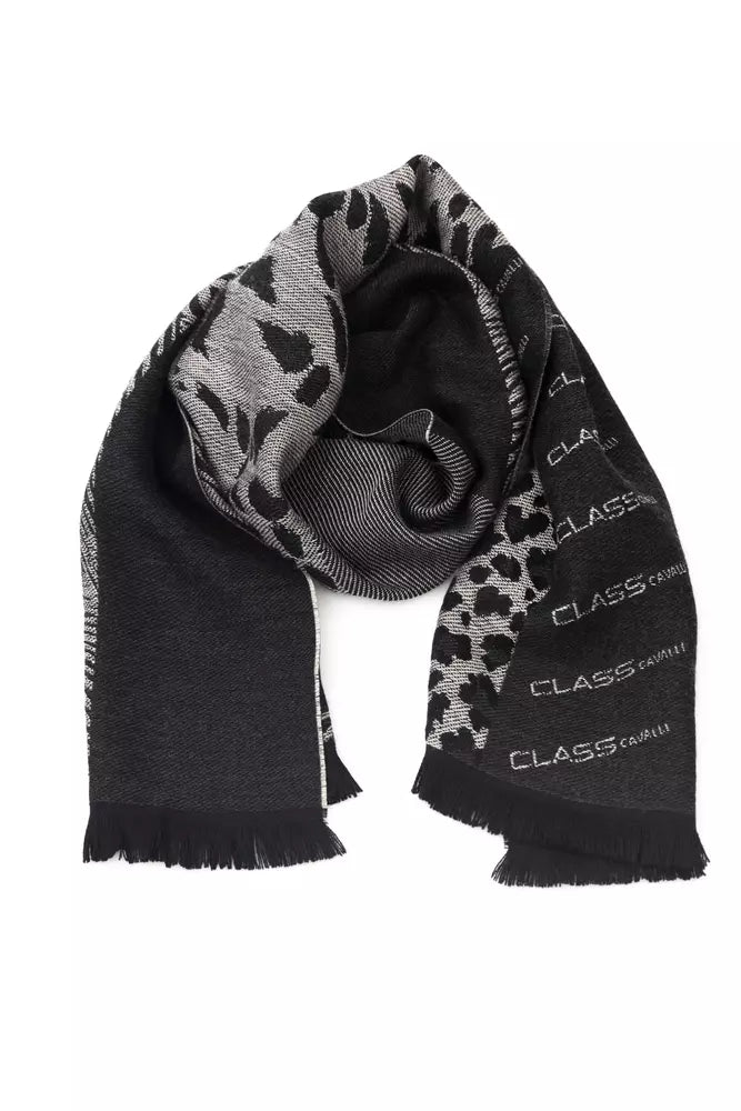 Black Wool Men Scarf - SEHABRANDS