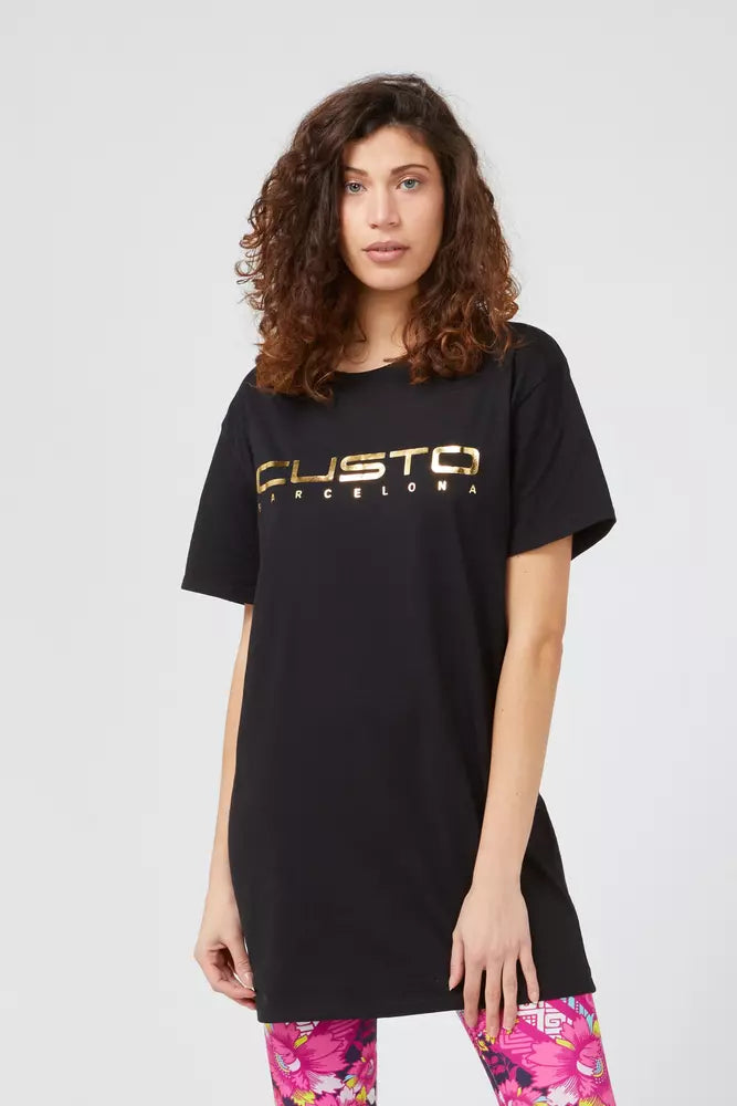 Black Cotton Women T-Shirt - SEHABRANDS