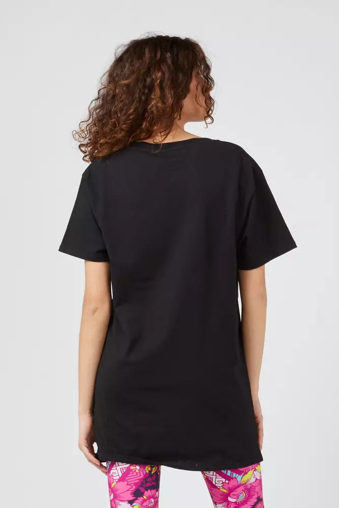 Black Cotton Women T-Shirt - SEHABRANDS