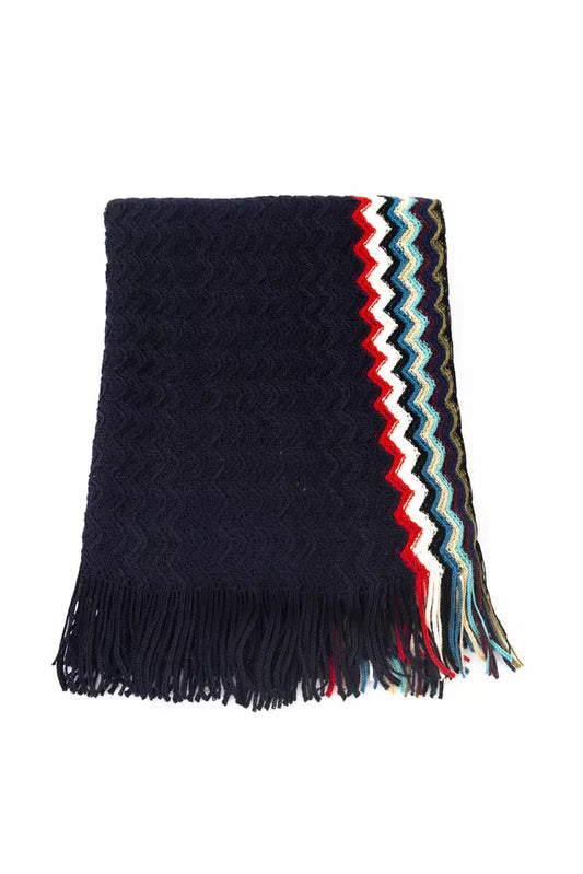 Black Wool Men Scarf - SEHABRANDS