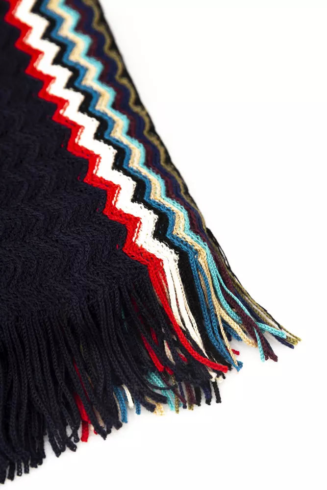 Black Wool Men Scarf - SEHABRANDS