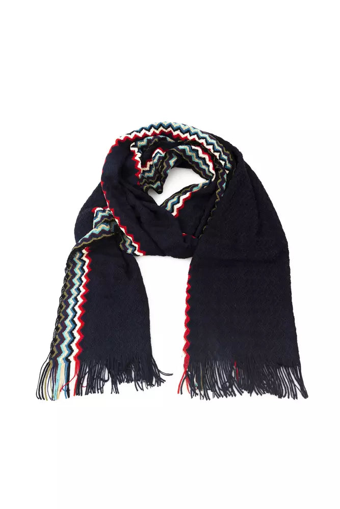 Black Wool Men Scarf - SEHABRANDS