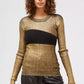 Gold Wool Women Sweater - SEHABRANDS