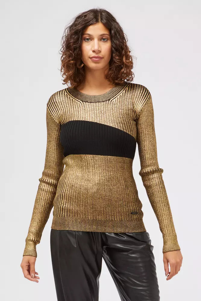 Gold Wool Women Sweater - SEHABRANDS