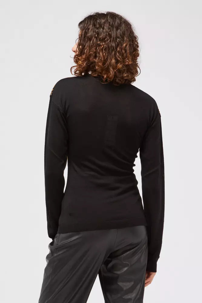 Black Wool Women Sweater - SEHABRANDS