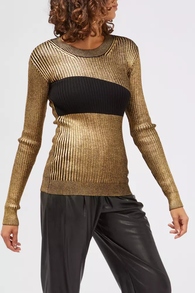 Gold Wool Women Sweater - SEHABRANDS