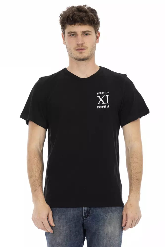 Black Cotton Men T-Shirt - SEHABRANDS