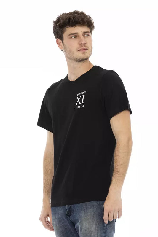 Black Cotton Men T-Shirt - SEHABRANDS