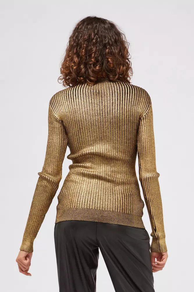 Gold Wool Women Sweater - SEHABRANDS