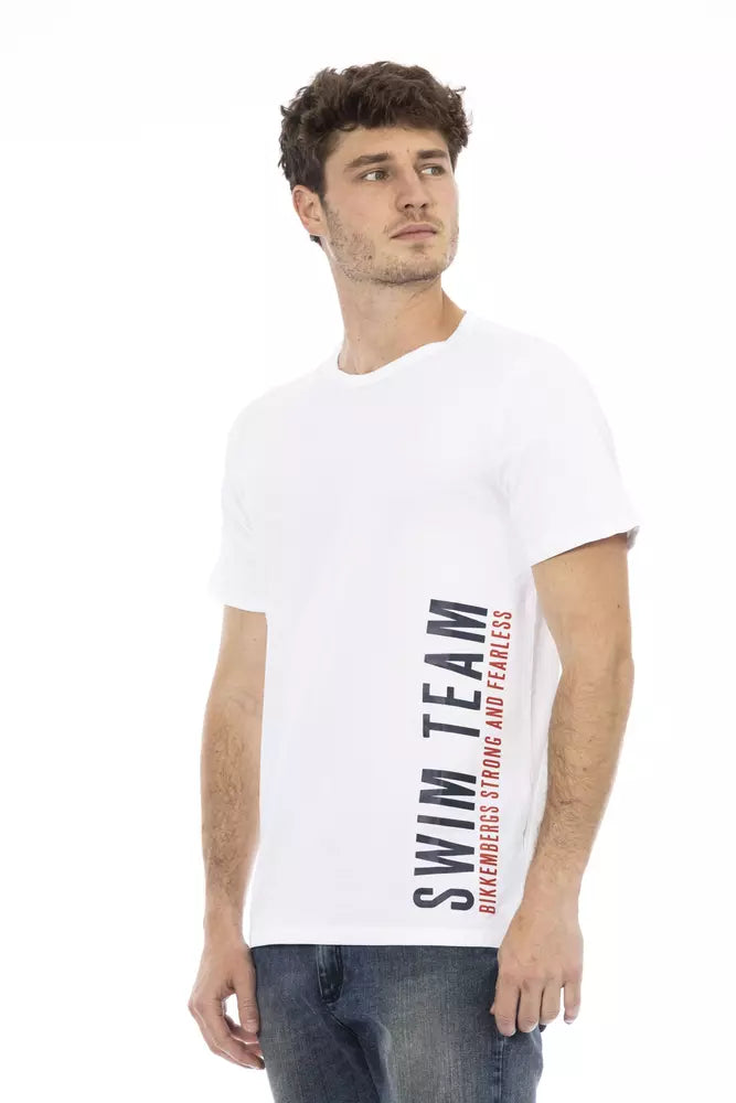 White Cotton Men T-Shirt - SEHABRANDS