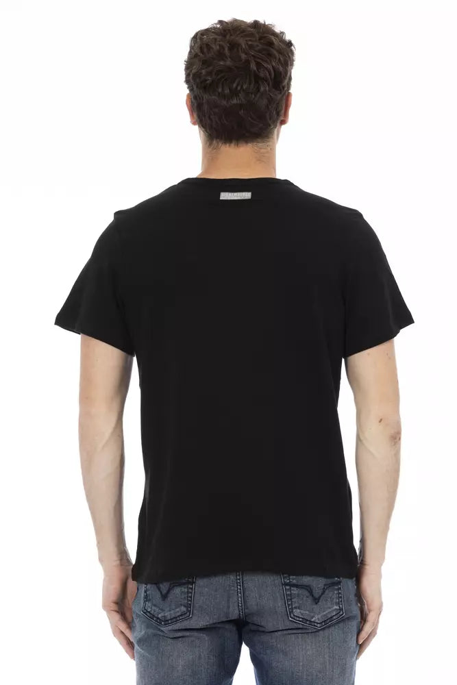 Black Cotton Men T-Shirt - SEHABRANDS