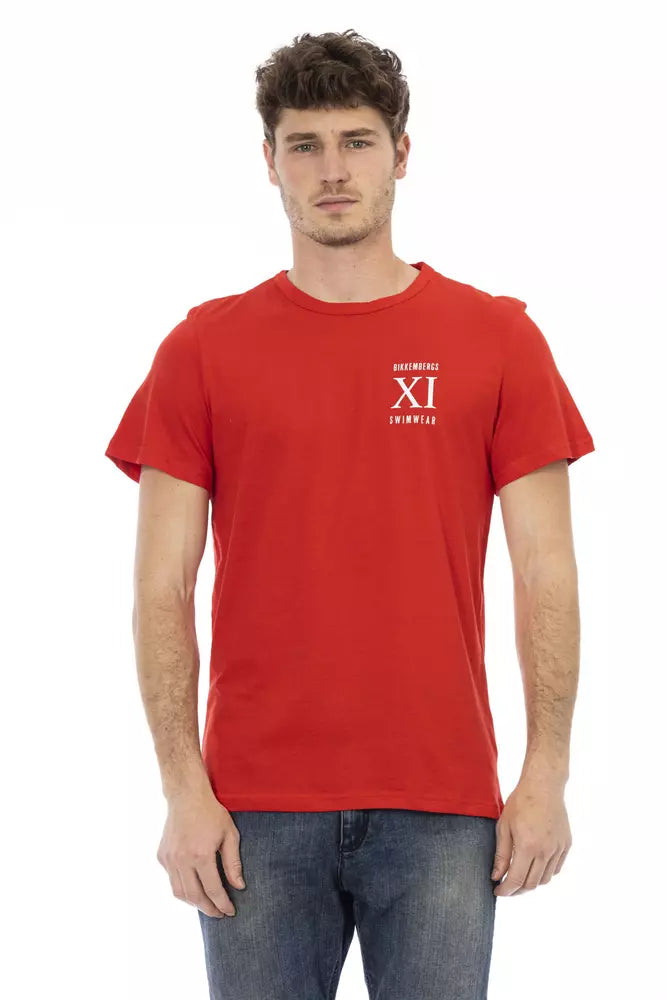 Red Cotton Men T-Shirt - SEHABRANDS