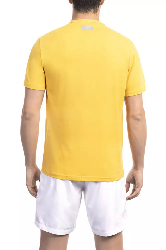 Yellow Cotton Men T-Shirt - SEHABRANDS