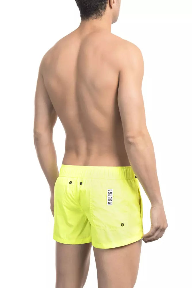 Yellow Polyamide Men Swim Short - SEHABRANDS