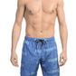 Blue Polyester Men Swim Shorts - SEHABRANDS