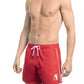 Red Polyester Men Swim Short - SEHABRANDS