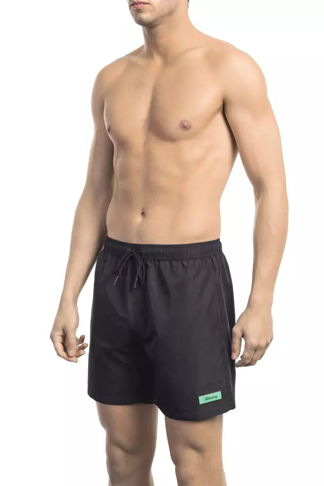 Black Polyester Men Swim Short - SEHABRANDS