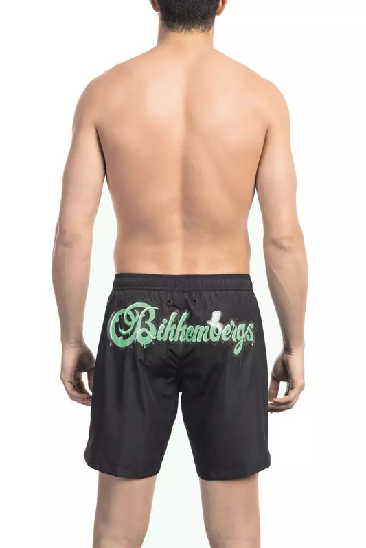 Black Polyester Men Swim Short - SEHABRANDS