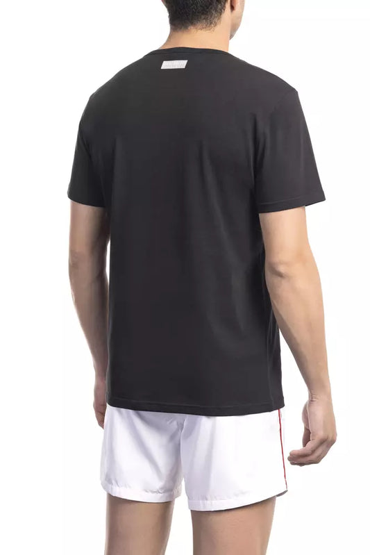 Black Cotton Men T-Shirt - SEHABRANDS