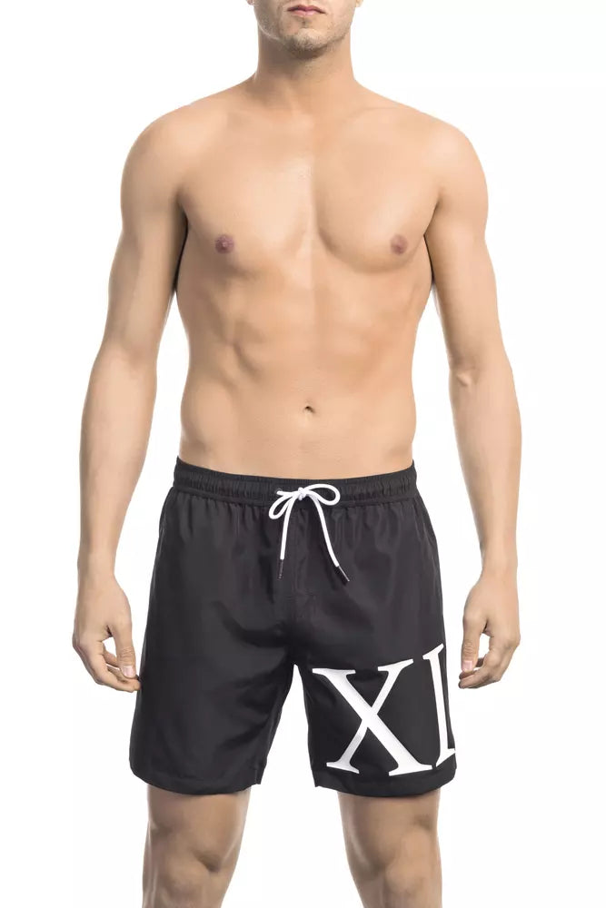 Black Polyester Men Swim Short - SEHABRANDS