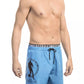 Light Blue Polyester Men Swim Short - SEHABRANDS