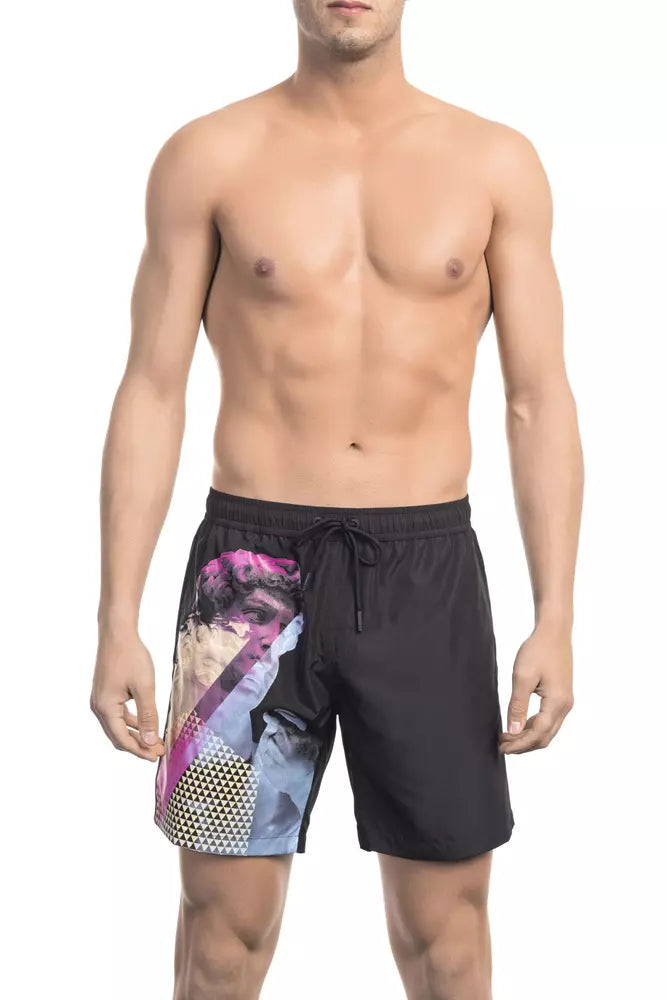 Black Polyester Men Swim Short - SEHABRANDS