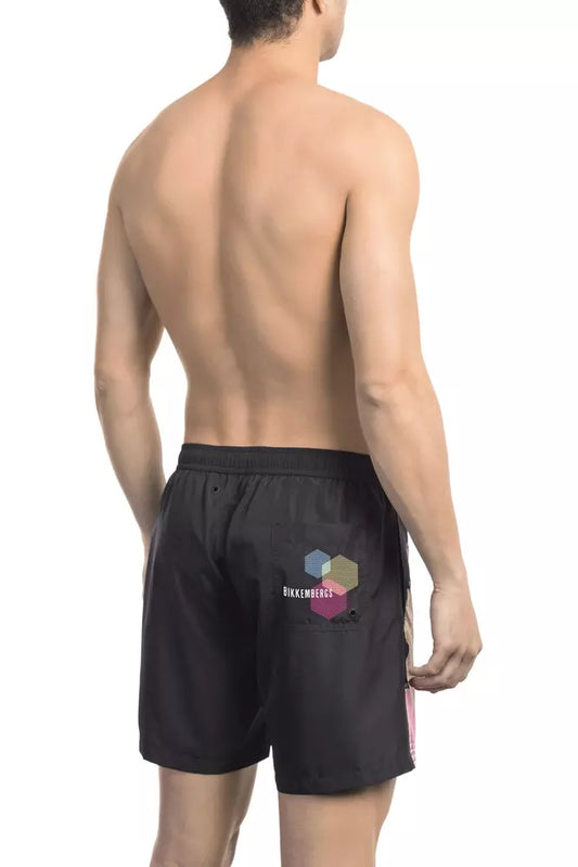 Black Polyester Men Swim Short - SEHABRANDS