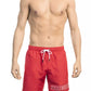 Red Polyester Men Swim Short - SEHABRANDS