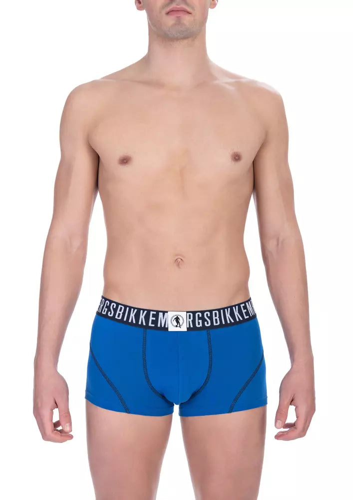 Blue Cotton Men Underwear Trunk Pack - SEHABRANDS