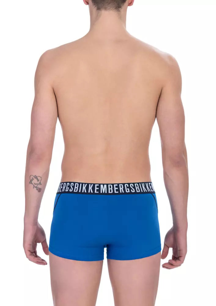 Blue Cotton Men Underwear Trunk Pack - SEHABRANDS