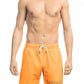 Orange Polyester Men Swim Short - SEHABRANDS