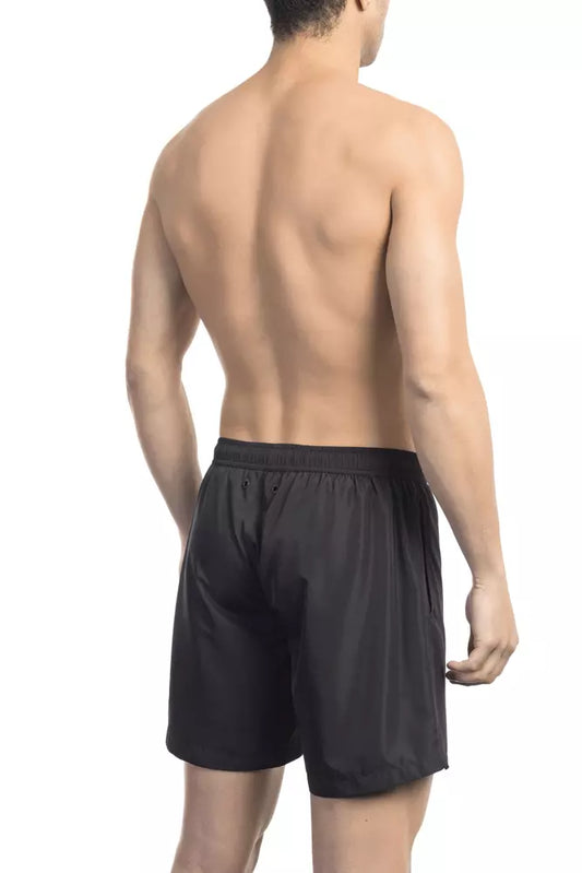 Black Polyester Men Swim Short - SEHABRANDS