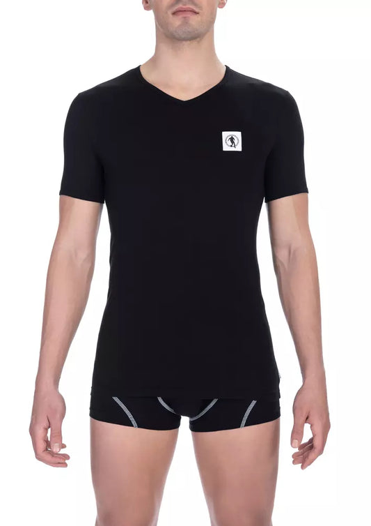 Black Cotton Men T-Shirt - SEHABRANDS