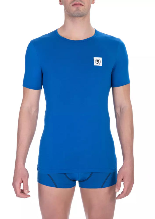 Blue Cotton Men T-Shirt - SEHABRANDS