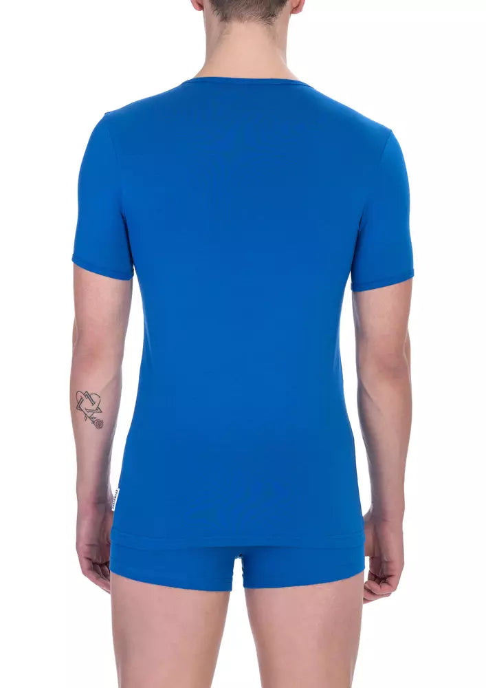 Blue Cotton Men T-Shirt - SEHABRANDS