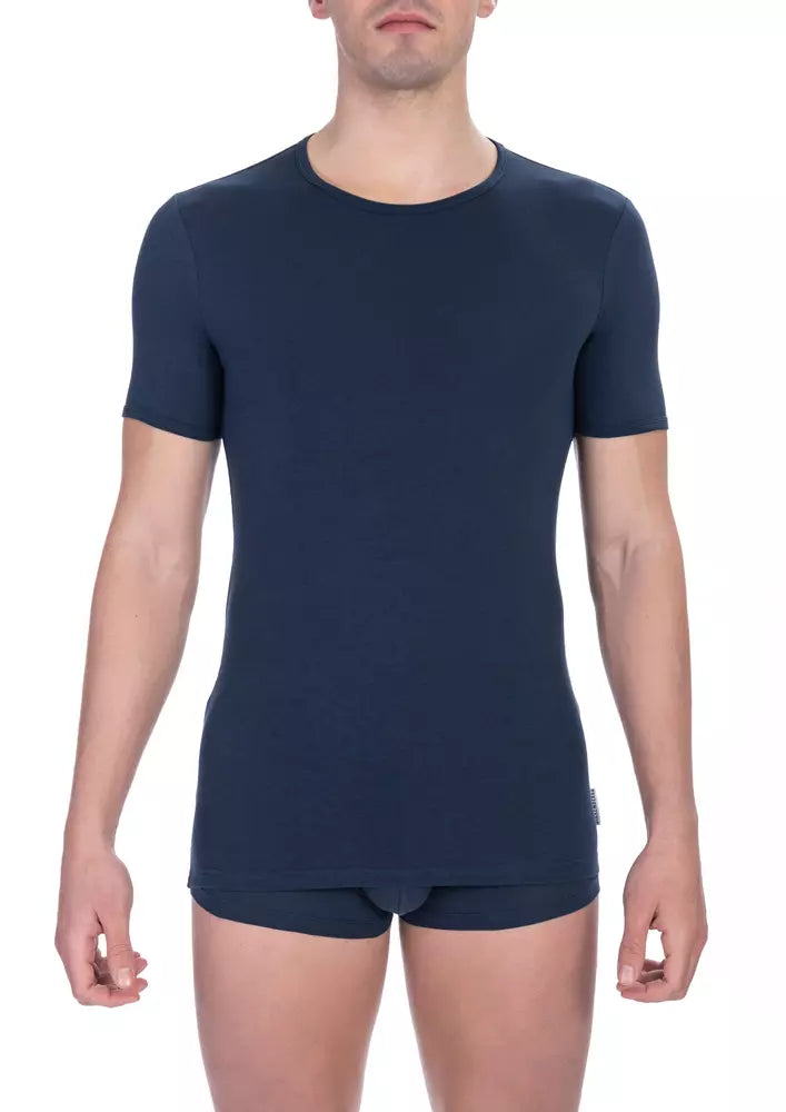 Blue Cotton Men T-Shirt - SEHABRANDS