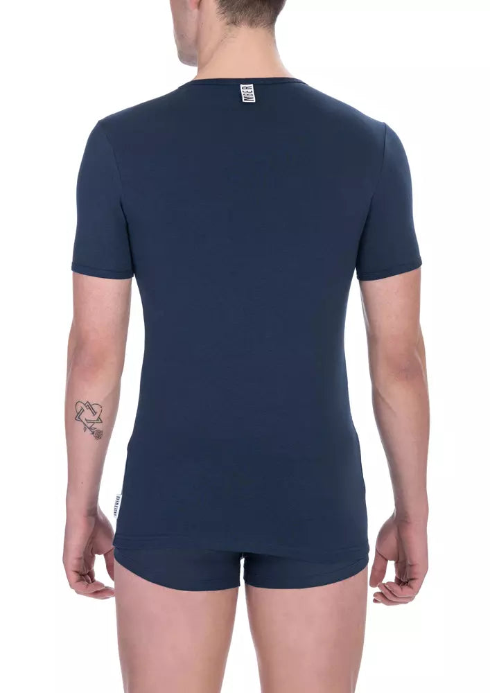 Blue Cotton Men T-Shirt - SEHABRANDS