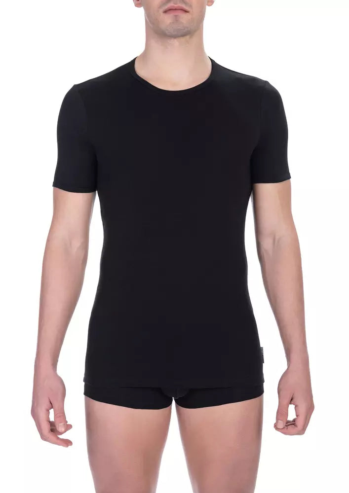 Black Cotton Men T-Shirt - SEHABRANDS