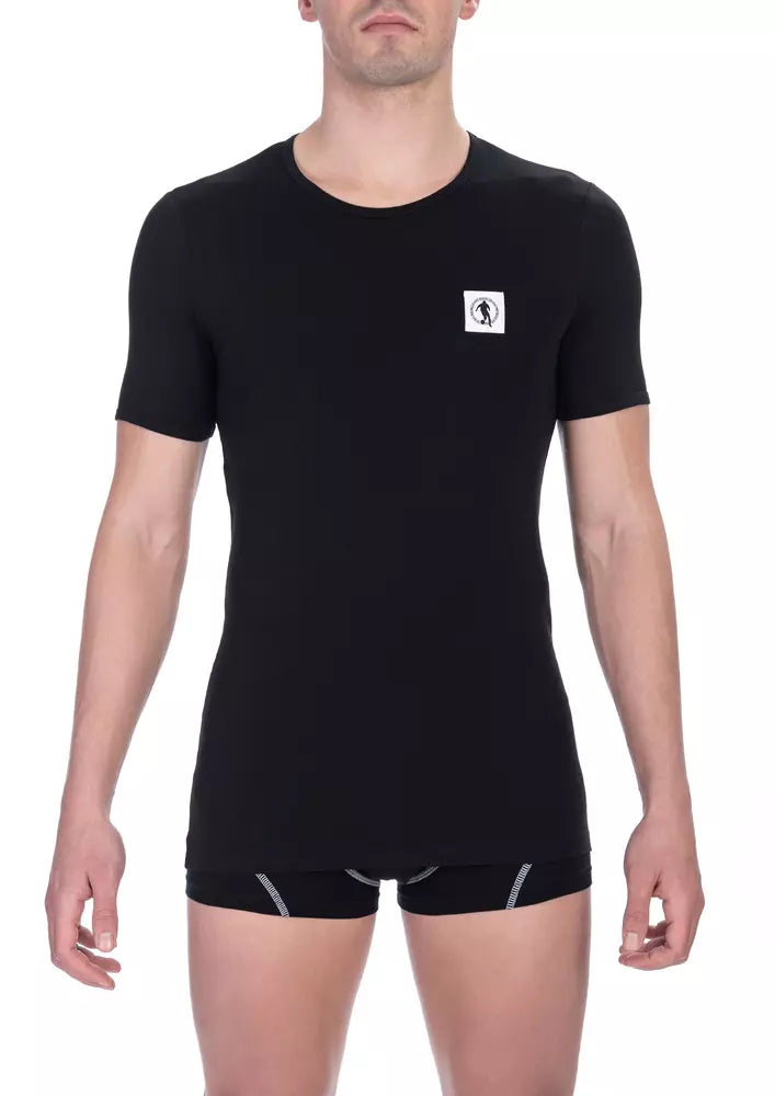 Black Cotton Men T-Shirt - SEHABRANDS