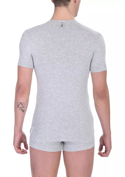 Gray Cotton Men TShirt - SEHABRANDS