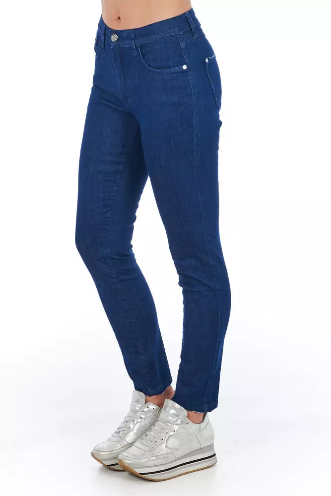 Blue Cotton Women Skinny Jean - SEHABRANDS