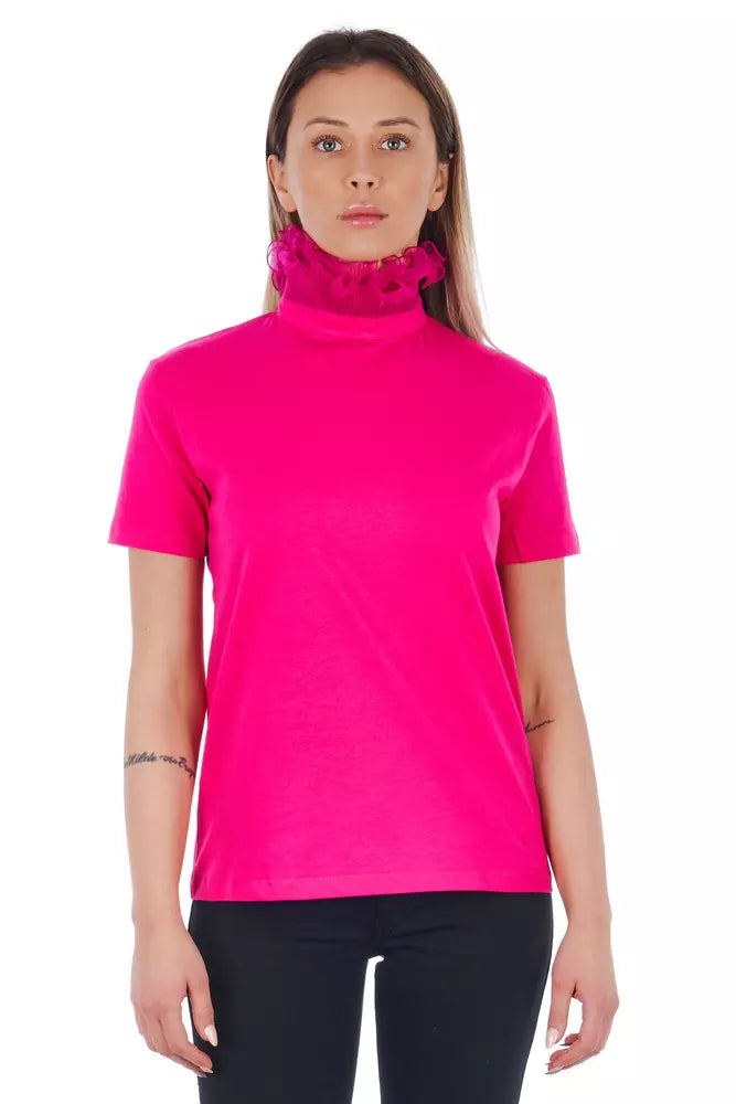 Pink Cotton Women T-Shirt - SEHABRANDS