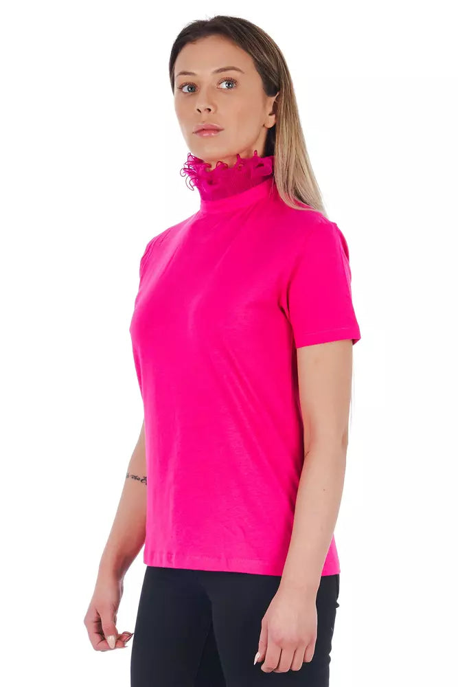 Pink Cotton Women T-Shirt - SEHABRANDS