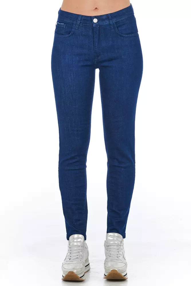 Blue Cotton Women Skinny Jean - SEHABRANDS